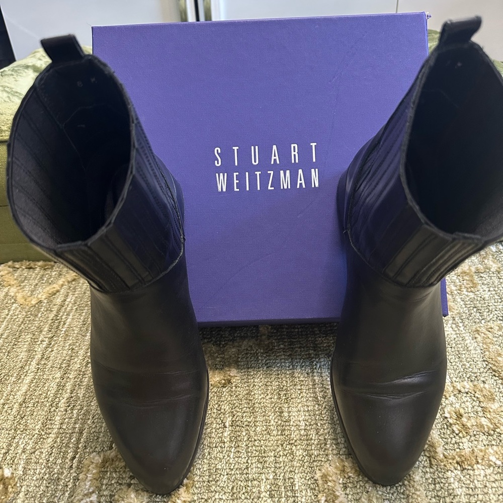 Stuart Weitzman Black Ankle Boots - Picture 4 of 11